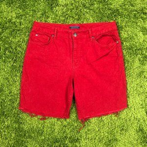 Red Bandolino Cutoff Shorts